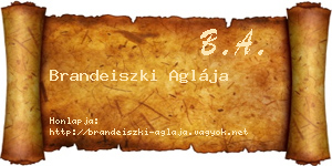 Brandeiszki Aglája névjegykártya